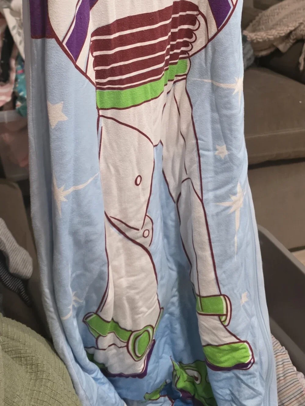 Little Sleepies Blue Buzz Lightyear Bamboo Seasonless Sleep Sack 18M-36MONTHS